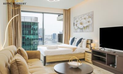 Contemporary Styled Studio with Burj Khalifa View