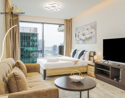 Contemporary Styled Studio with Burj Khalifa View